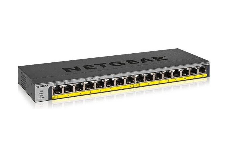 NETGEAR 16-Port Gigabit Ethernet Unmanaged Lite PoE+ Switch (GS116LP) - view 3