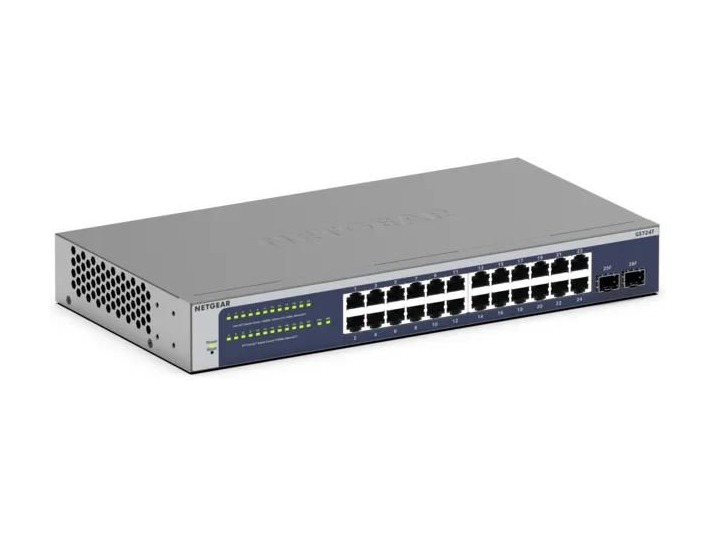 NETGEAR 24-Port Gigabit Ethernet Smart Cloud Switch (GS724T) product image