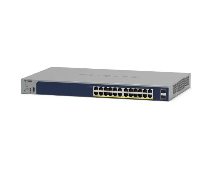 NETGEAR 24-Port Gigabit Ethernet Smart Cloud PoE+ Switch (GS724TP) product image