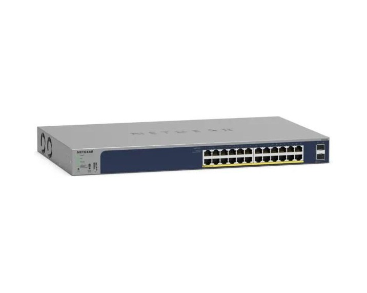 NETGEAR 24-Port Gigabit Ethernet Smart Cloud PoE+ Switch (GS724TP) - view 3