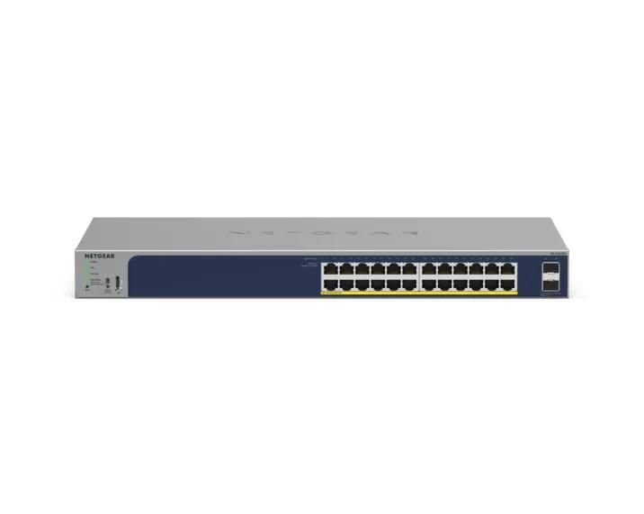 NETGEAR 24-Port Gigabit Ethernet Smart Cloud PoE+ Switch (GS724TPP) - view 2