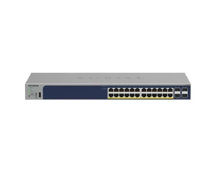 NETGEAR 28-Port Gigabit Ethernet Smart Cloud PoE+ Switch (GS728TP) - view 5