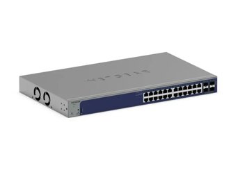 NETGEAR 28-Port Gigabit Ethernet Smart Cloud Switch with 10G Uplinks (GS728TX)