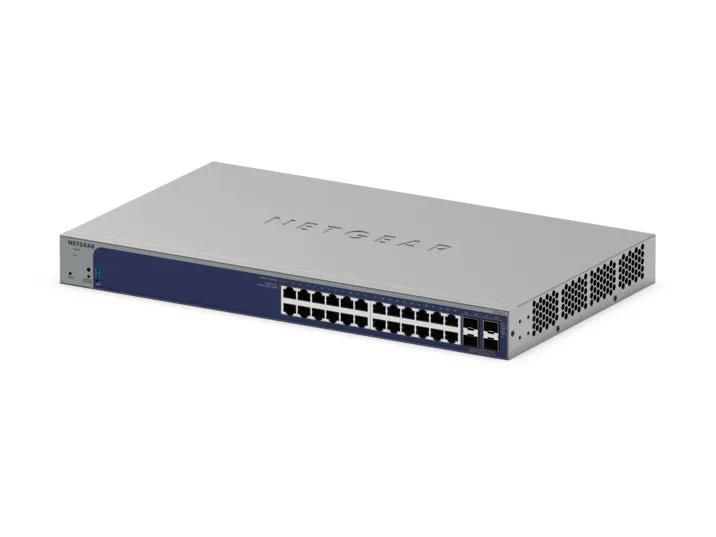 NETGEAR 28-Port Gigabit Ethernet Smart Cloud Switch with 10G Uplinks (GS728TX) - view 3