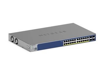 NETGEAR 28-Port Gigabit Ethernet Smart Cloud PoE+ Switch with 10G Uplinks (GS728TXP)