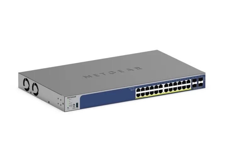 NETGEAR 28-Port Gigabit Ethernet Smart Cloud PoE+ Switch with 10G Uplinks (GS728TXP) product image