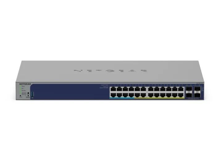 NETGEAR 28-Port Gigabit Ethernet Smart Cloud Ultra60 PoE++ Switch with 10G Uplinks (GS728TXUP) - view 2