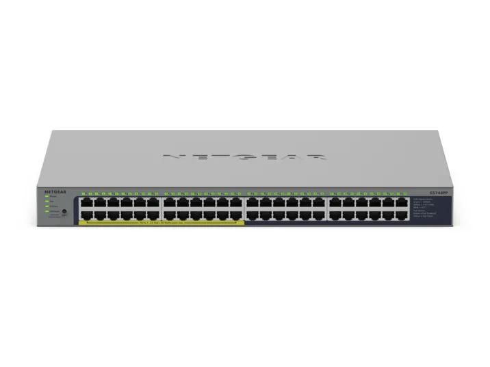 NETGEAR 48-Port Gigabit Ethernet Unmanaged PoE+ Switch (GS748PP) product image