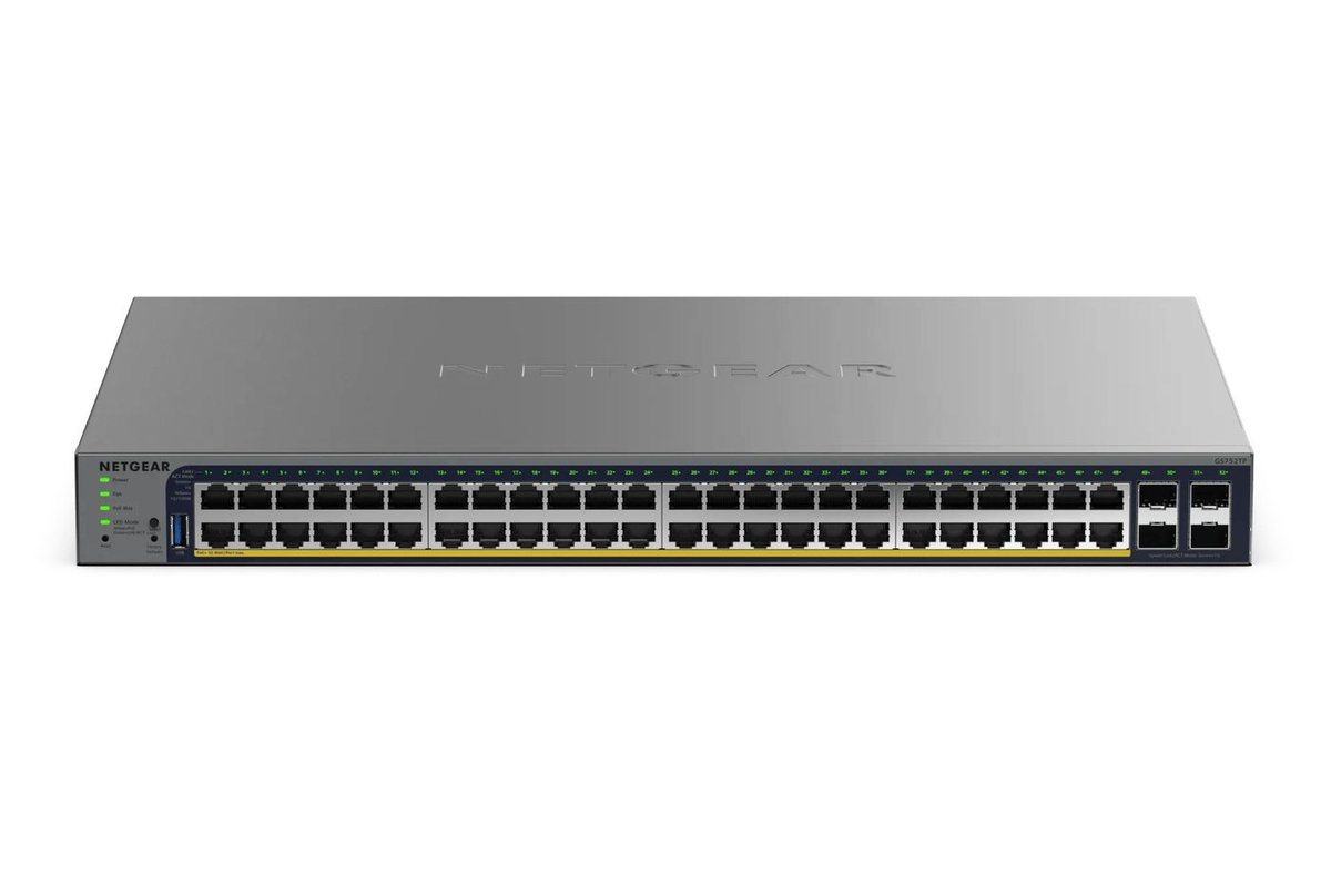 NETGEAR 52-Port Gigabit Ethernet Smart Cloud PoE+ Switch (GS752TP) product image