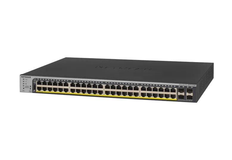 NETGEAR 52-Port Gigabit Ethernet Smart Cloud PoE+ Switch (GS752TPP) - view 3