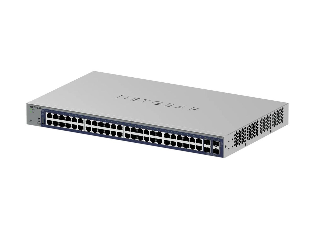 NETGEAR 52-Port Gigabit Ethernet Smart Cloud Switch with 10G Uplinks (GS752TX) - view 3