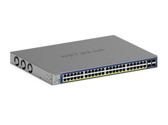 NETGEAR 52-Port Gigabit Ethernet Smart Cloud PoE+ Switch with 10G Uplinks (GS752TXP)