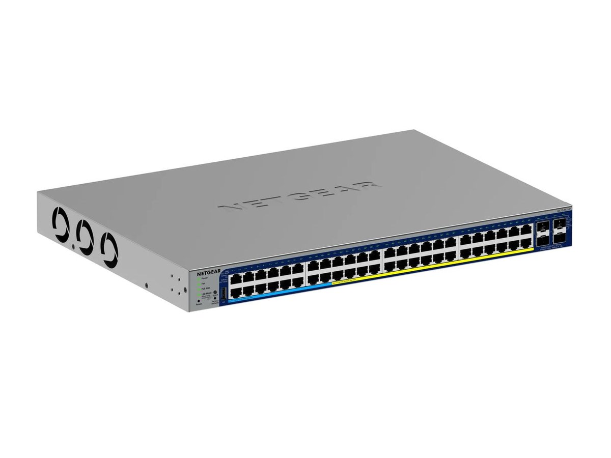 NETGEAR 52-Port Gigabit Ethernet Smart Cloud Ultra60 PoE++ Switch with 10G Uplinks (GS752TXUP) product image