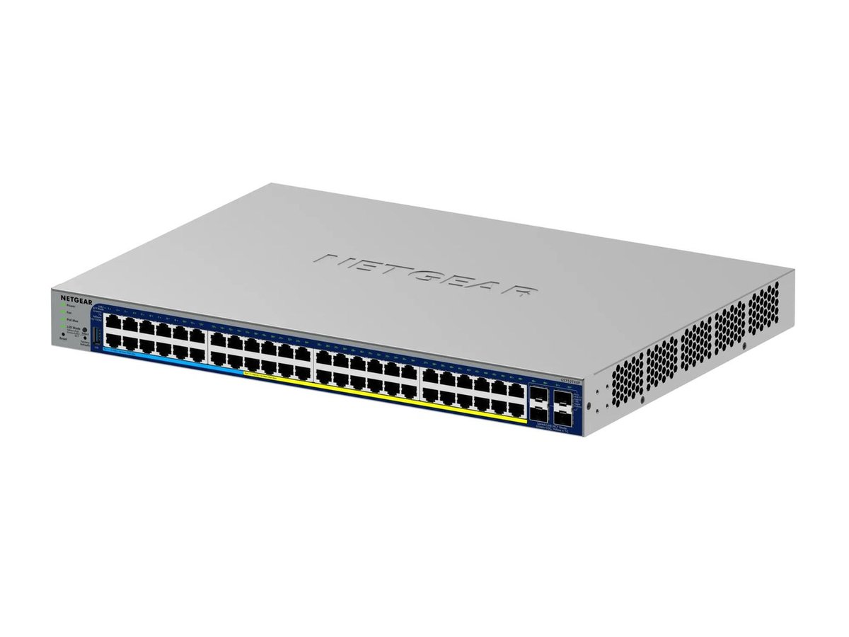 NETGEAR 52-Port Gigabit Ethernet Smart Cloud Ultra60 PoE++ Switch with 10G Uplinks (GS752TXUP) - view 3