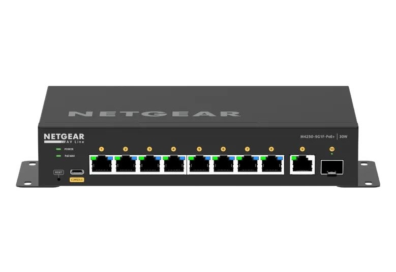 NETGEAR M4250-9G1F-PoE+ Managed AV Switch (GSM4210PD) product image