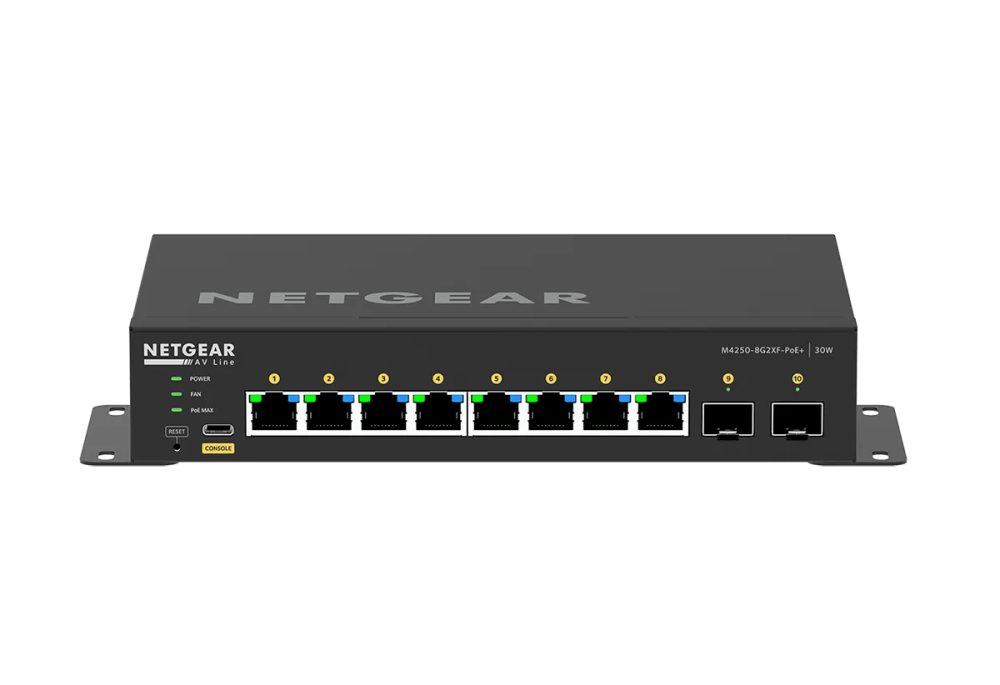 NETGEAR M4250-8G2XF-PoE+ Managed AV Switch (GSM4210PX)