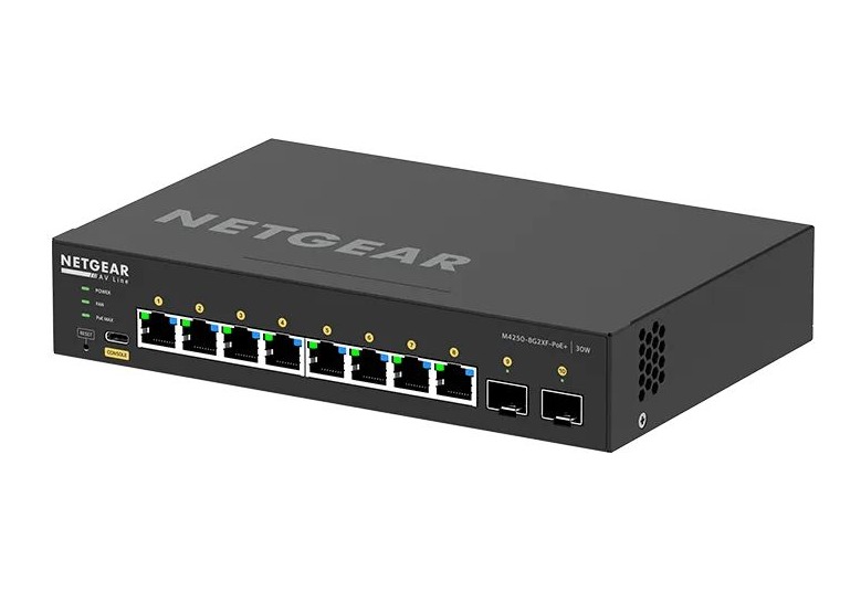 NETGEAR M4250-8G2XF-PoE+ Managed AV Switch (GSM4210PX) - view 3