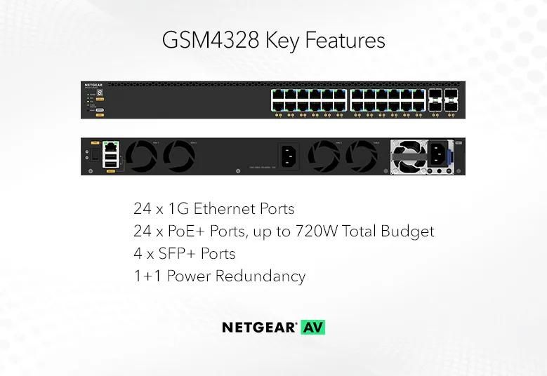 NETGEAR M4350-24G4XF Managed AV Switch (GSM4328) - view 2
