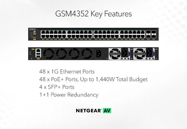 NETGEAR M4350-48G4XF Managed AV Switch (GSM4352) - view 2