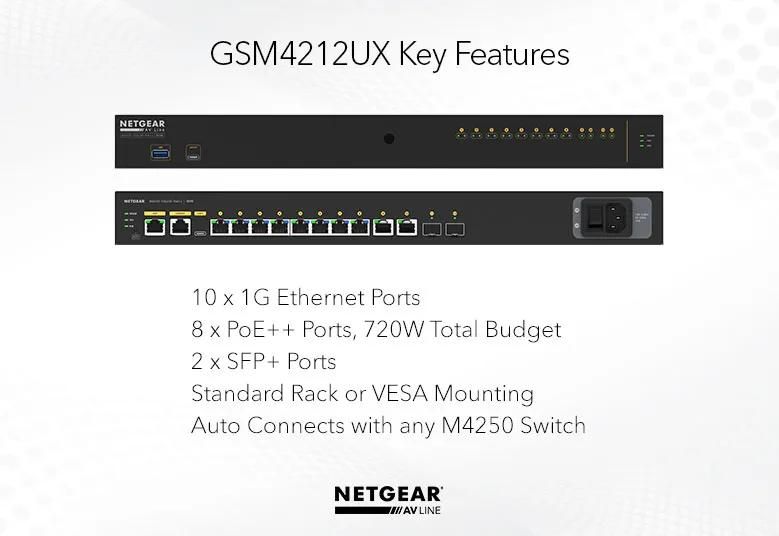 NETGEAR M4250-10G2XF-PoE++ AV Switch (GSM4212UX) - view 2