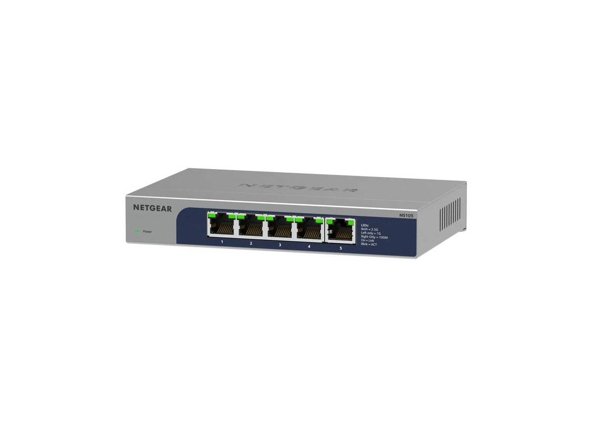 NETGEAR 5-Port Multi-Gigabit Ethernet Unmanaged Switch (MS105) - view 3