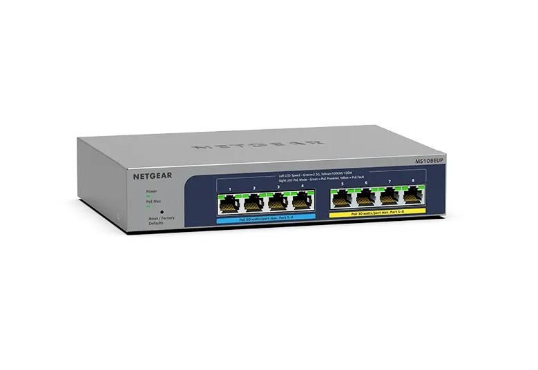 NETGEAR 8-Port Multi-Gigabit Easy-Smart Ultra60 PoE++ Switch (MS108EUP) product image