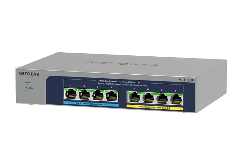 NETGEAR 8-Port Multi-Gigabit Unmanaged Ultra60 PoE++ Switch (MS108UP) - view 3