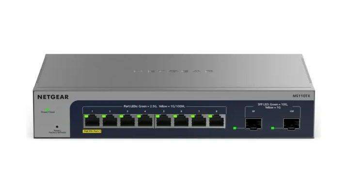 NETGEAR MS110TX 8-Port 2.5G Smart Managed Switch with 2 x 10G SFP+