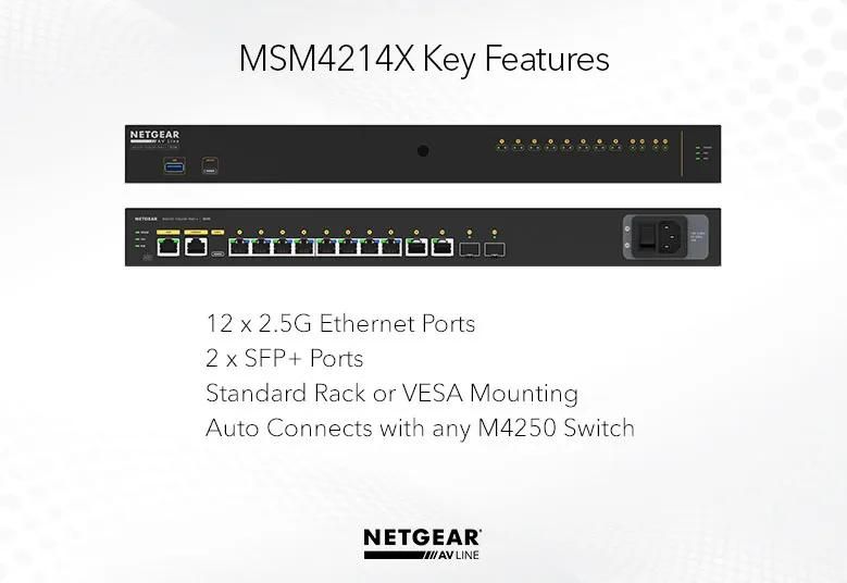 NETGEAR M4250-12M2XF Managed AV Switch (MSM4214X) - view 2
