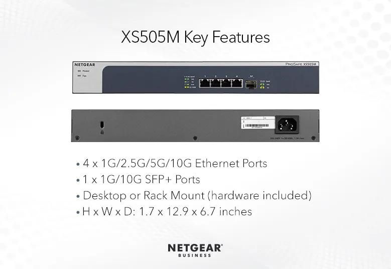 NETGEAR 5-Port Multi-Gigabit Unmanaged Switch (XS505M) - view 5