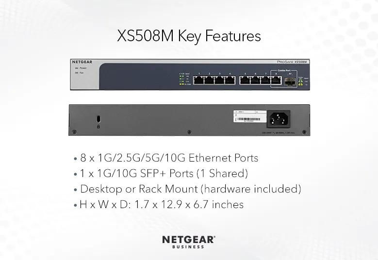 NETGEAR 8-Port Multi-Gigabit Unmanaged Switch (XS508M) - view 4