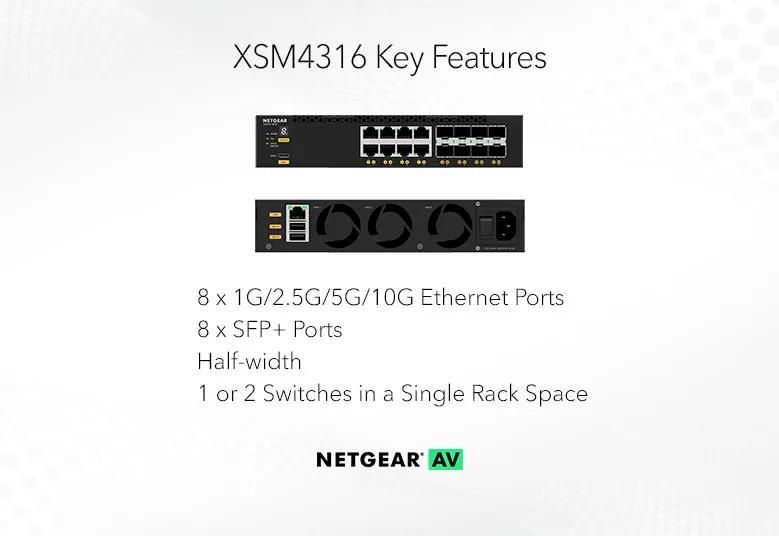 NETGEAR M4350-8X8F Managed AV Switch (XSM4316) - view 2