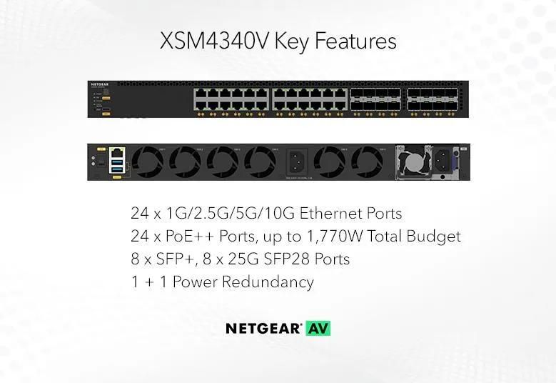 NETGEAR M4350-24X8F8V Managed AV Switch (XSM4340V) - view 2