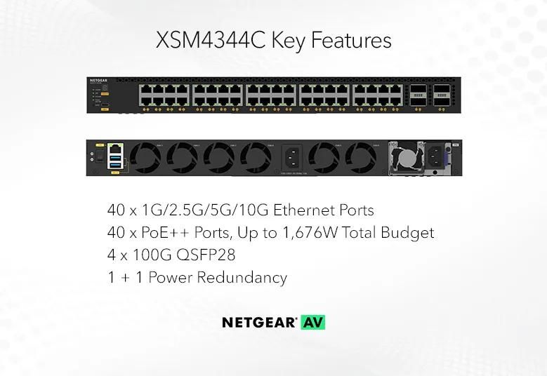 NETGEAR M4350-40X4C Managed AV Switch (XSM4344C) - view 2