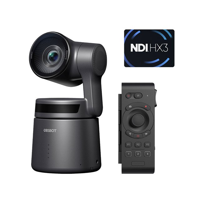 OBSBot Tail Air Remote Combo, NDI Activated