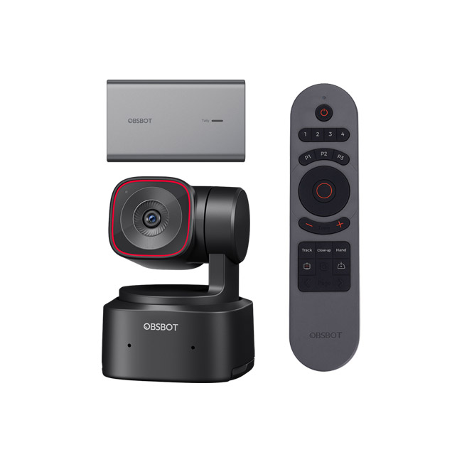 OBSBot Tiny 2 Lite, Remote and NDI Adapter Combo