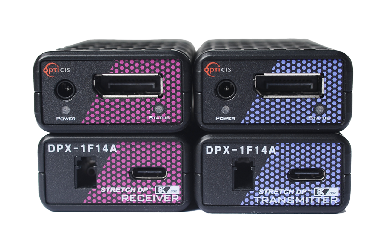 Opticis DPX-1F14A-TR DisplayPort 1.4 One (1) fiber optical extender - view 3