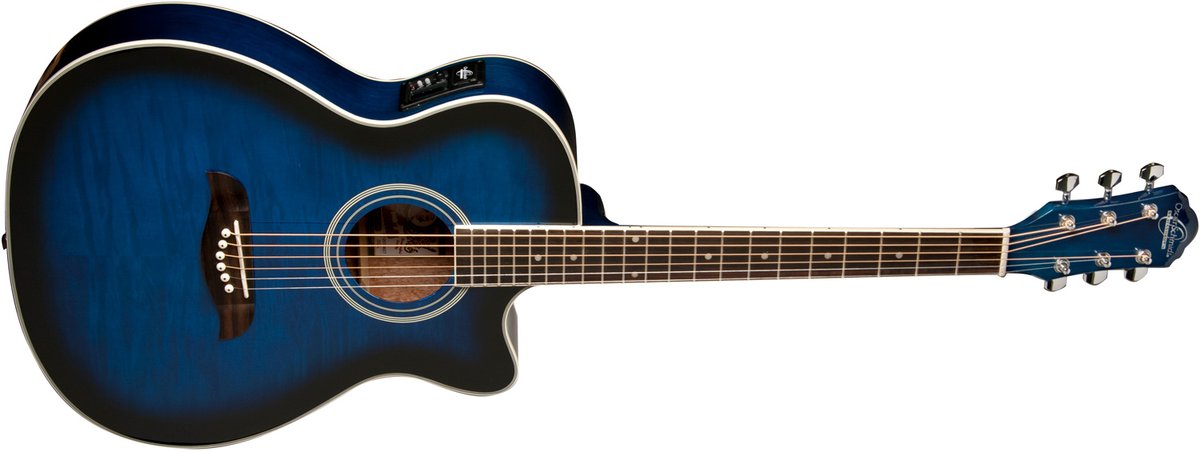 Oscar Schmidt OACE Auditorium Acoustic Guitar - view 2