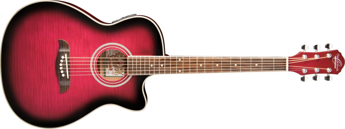 Oscar Schmidt OACE Auditorium Acoustic Guitar - view 3