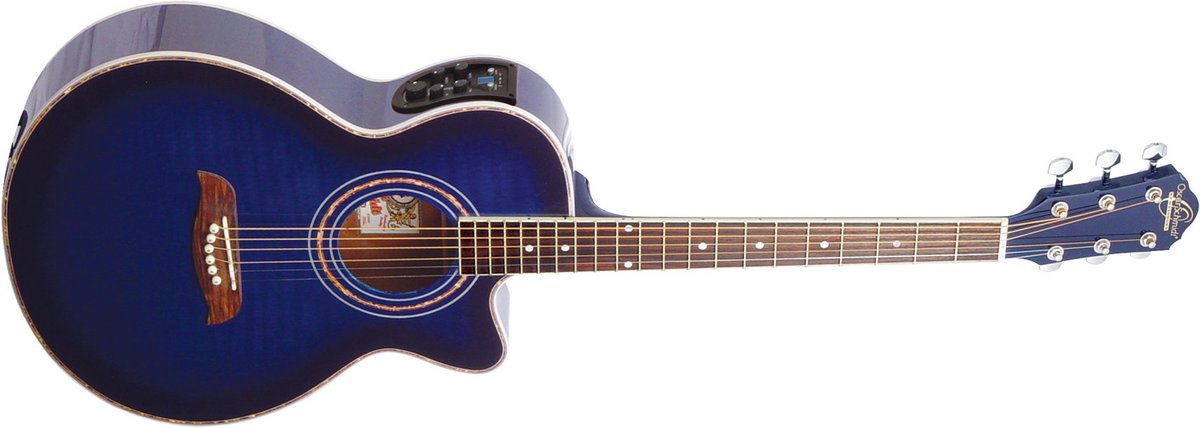 Oscar Schmidt OG10CEF Concert Acoustic Guitar - view 3