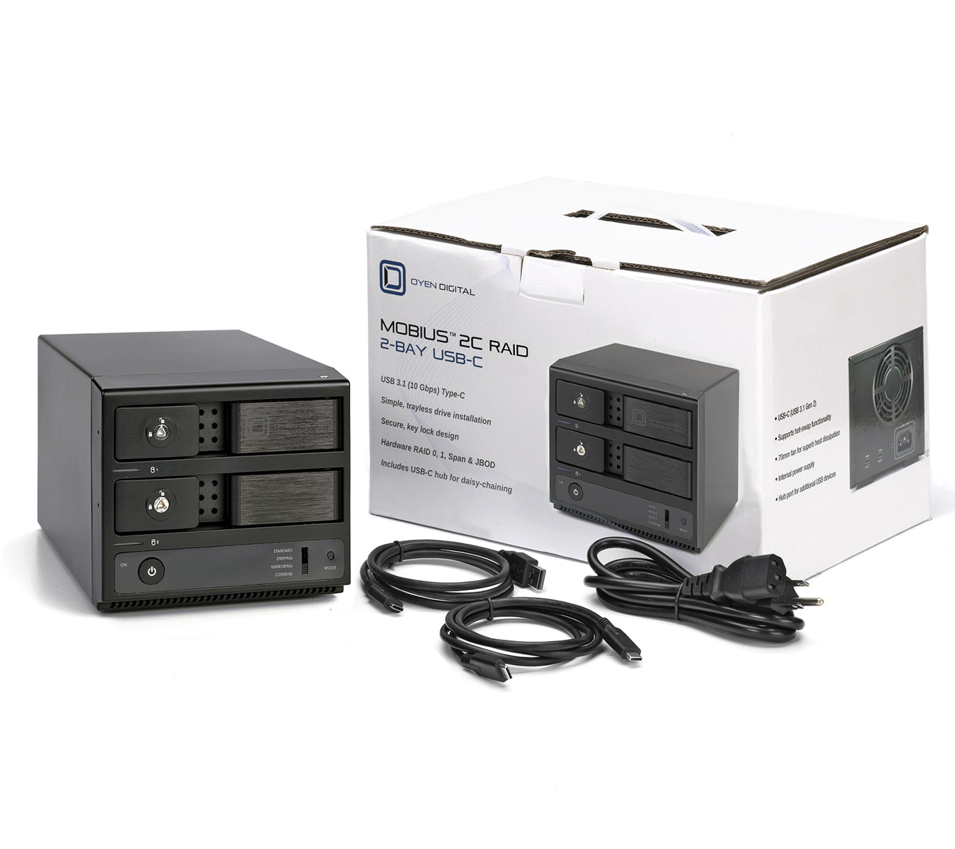 Oyen Digital Mobius 2C RAID 2-Bay USB-C Hard Drive - view 5
