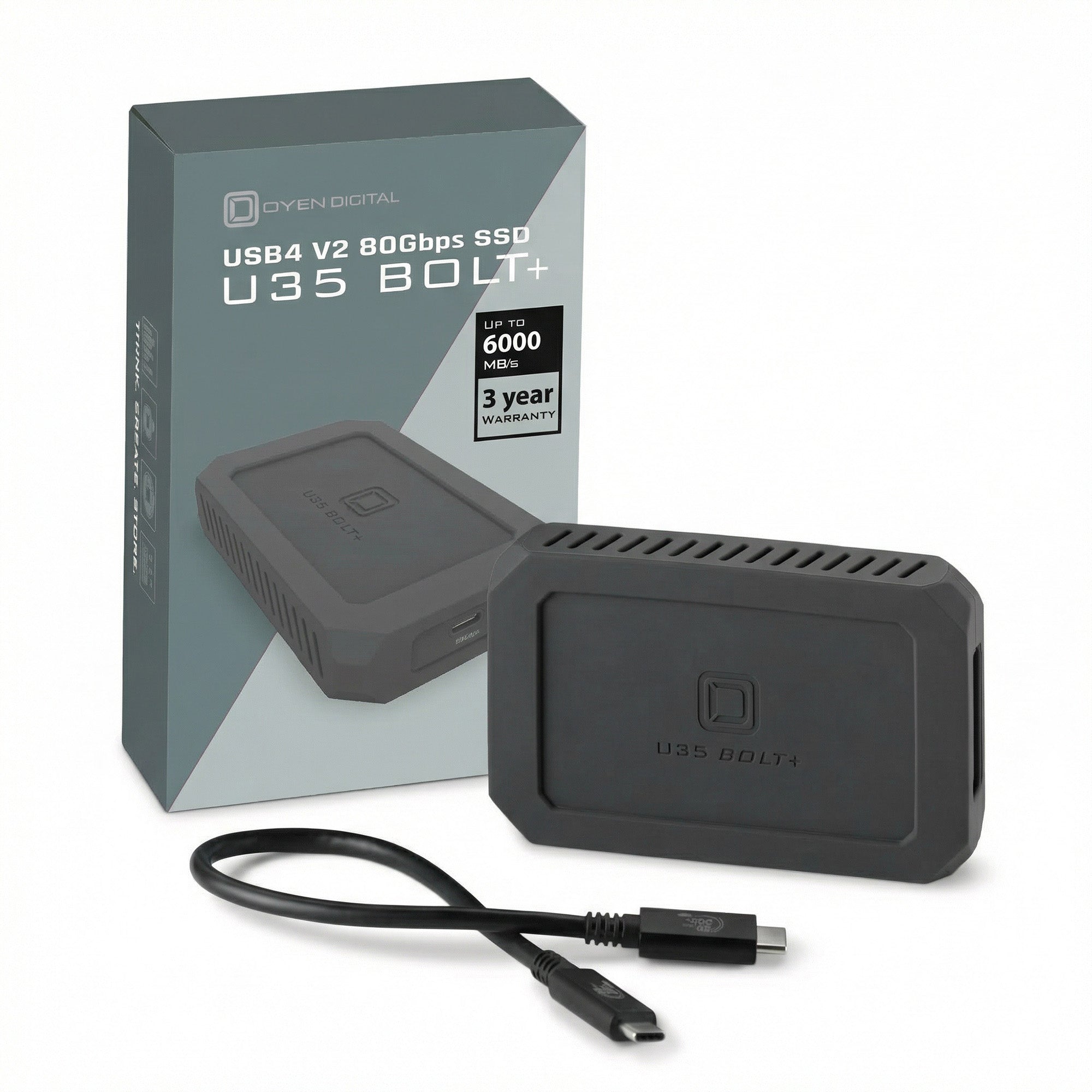 Oyen Digital U35 Bolt+ USB4 (80Gbps) Portable USB-C SSD, Up to 6000 MB/sec - view 4
