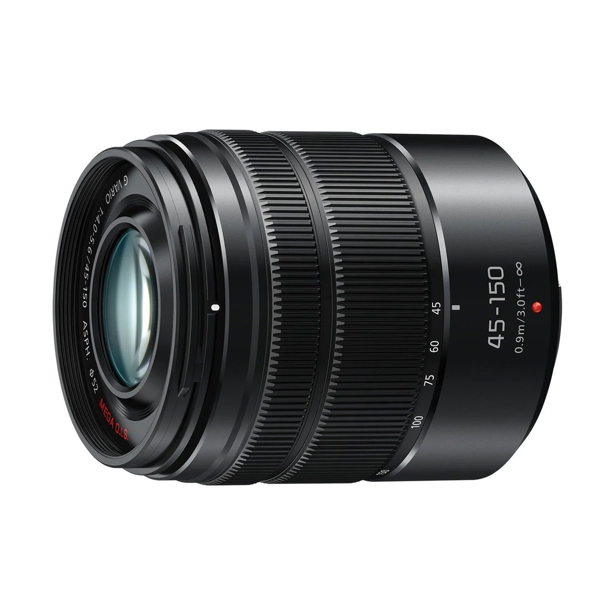 Panasonic Lumix G Vario 45-150mm F4.0-5.6 ASPH. Mega O.I.S. Lens, Black