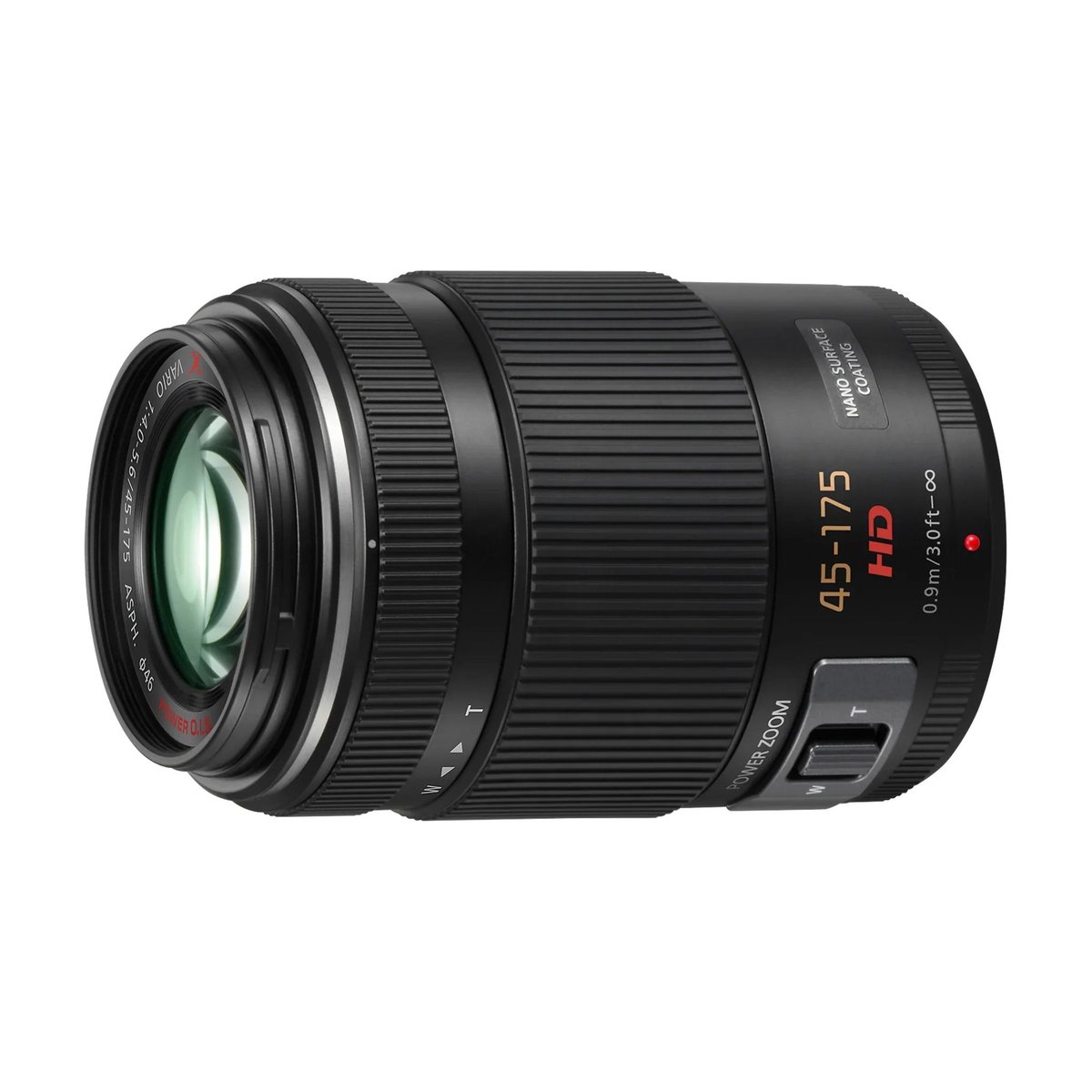 Lumix G X Vario PZ 45-175mm F4.0-5.6 ASPH. Power O.I.S. Lens, Black