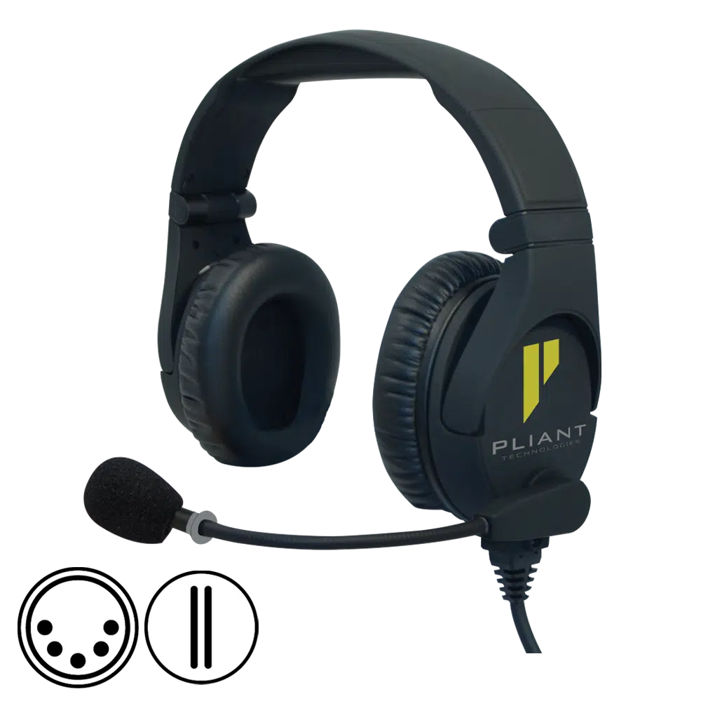 Pliant PHS-SB210E-5M SmartBoom PRO Electret Dual-Ear Headset product image