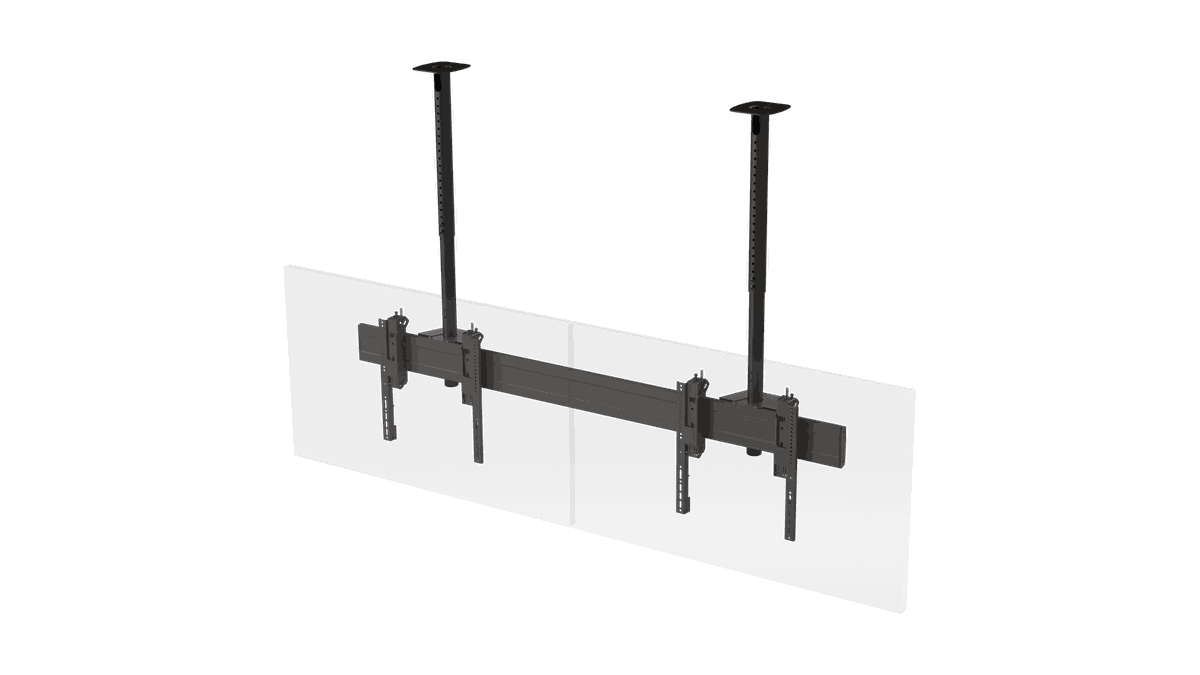 Premier Mounts 7170-1073 SYM-2X1C - 2x1 Ceiling-Mounted Symmetry Menu Board Video Wall Mount for Displays up to 55 in. - view 2