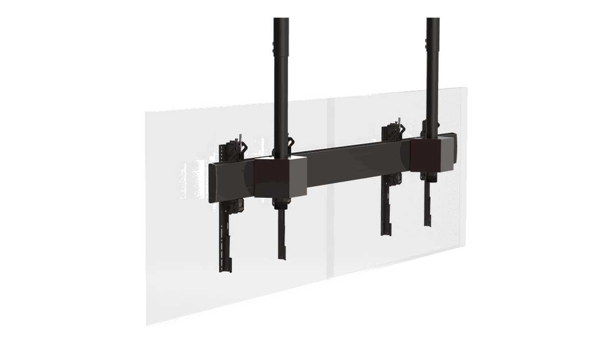 Premier Mounts 7170-1073 SYM-2X1C - 2x1 Ceiling-Mounted Symmetry Menu Board Video Wall Mount for Displays up to 55 in. - view 3