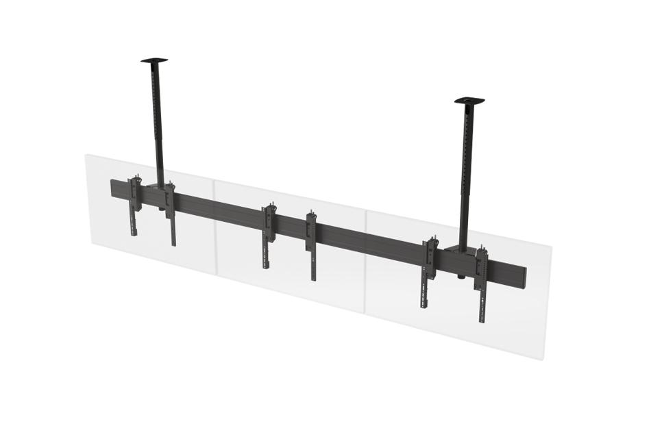 Premier Mounts 7170-1075 SYM-3X1C - 3x1 Ceiling Mounted Symmetry Menu Board Video Wall Mount for Displays up to 55 in.