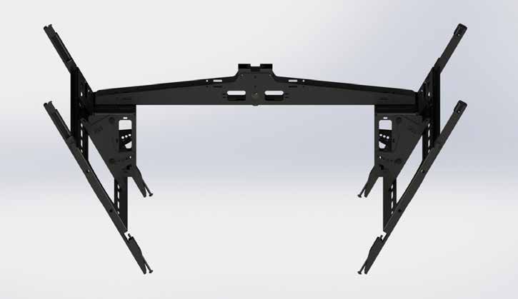 Premier Mounts 7170-1158-00 Ultra Tilt Dual Swivel Ceiling Mount for Displays up to 75 in. and 200lbs. - view 7