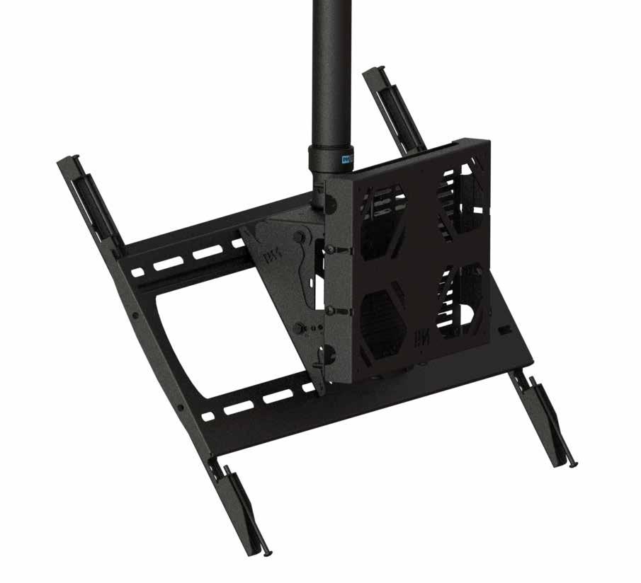 Premier Mounts 7170-1159-00 Ultra Tilt Single Ceiling Mount for Displays up to 75 in. and 200lbs.